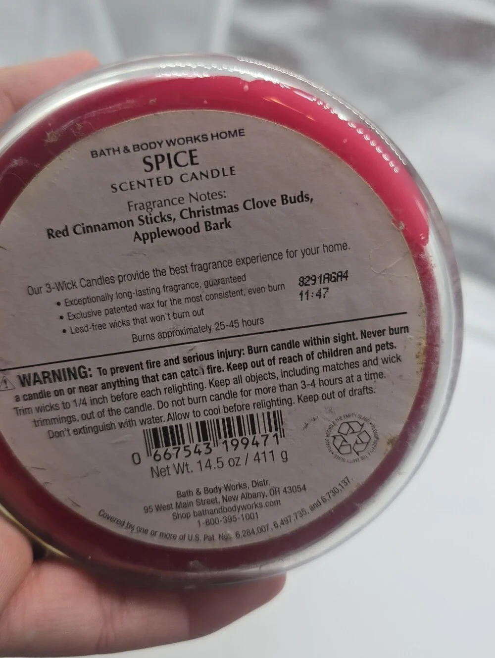 Bath & Body Works Spice Scented Candle Jar 14.5 Oz Christmas - Picture 3 of 3
